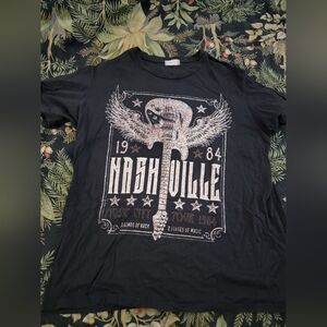 Altar'd State Oversized Medium Black Nashville Graphic Tour Tee